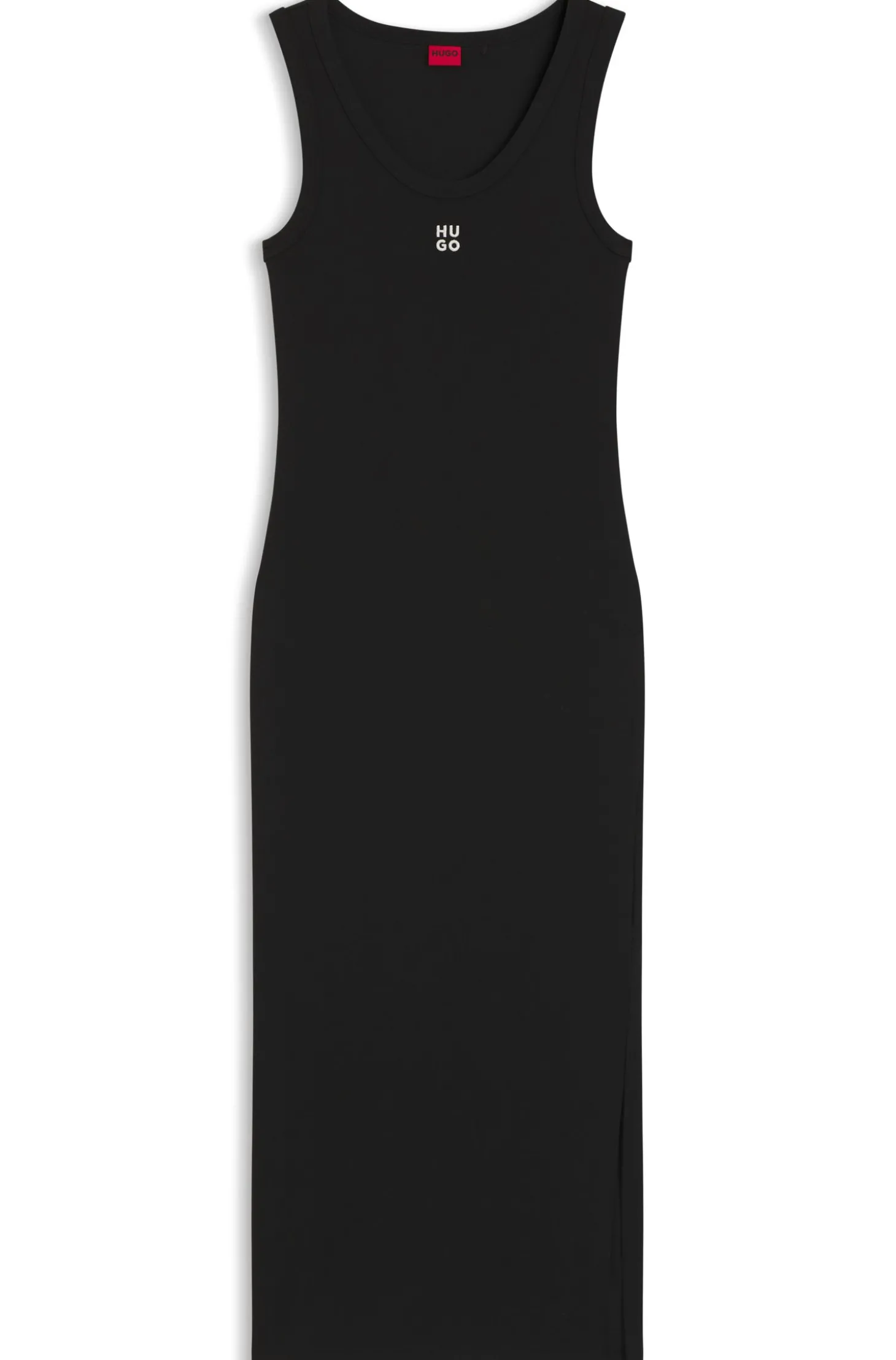 Midi-Kleid aus Baumwoll-Mix-Jersey mit Stack-Logo