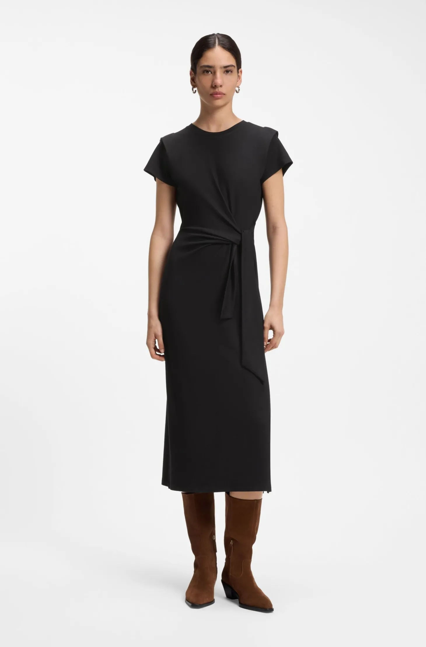 Midikleid aus Jersey mit Knoten