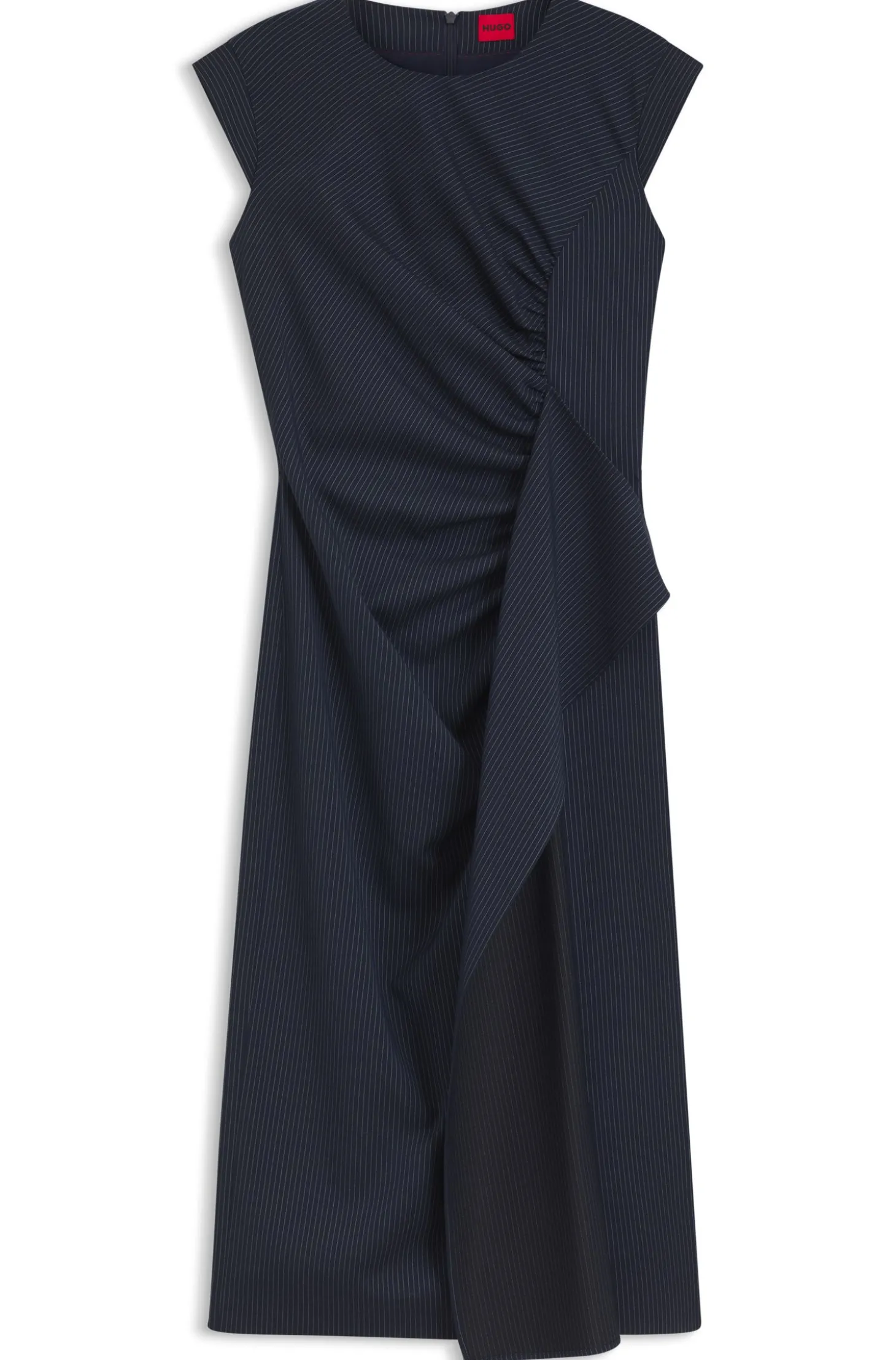 Midikleid mit Drapierung