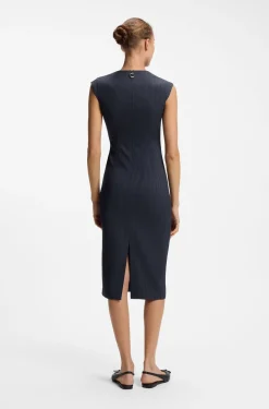 Midikleid mit Drapierung