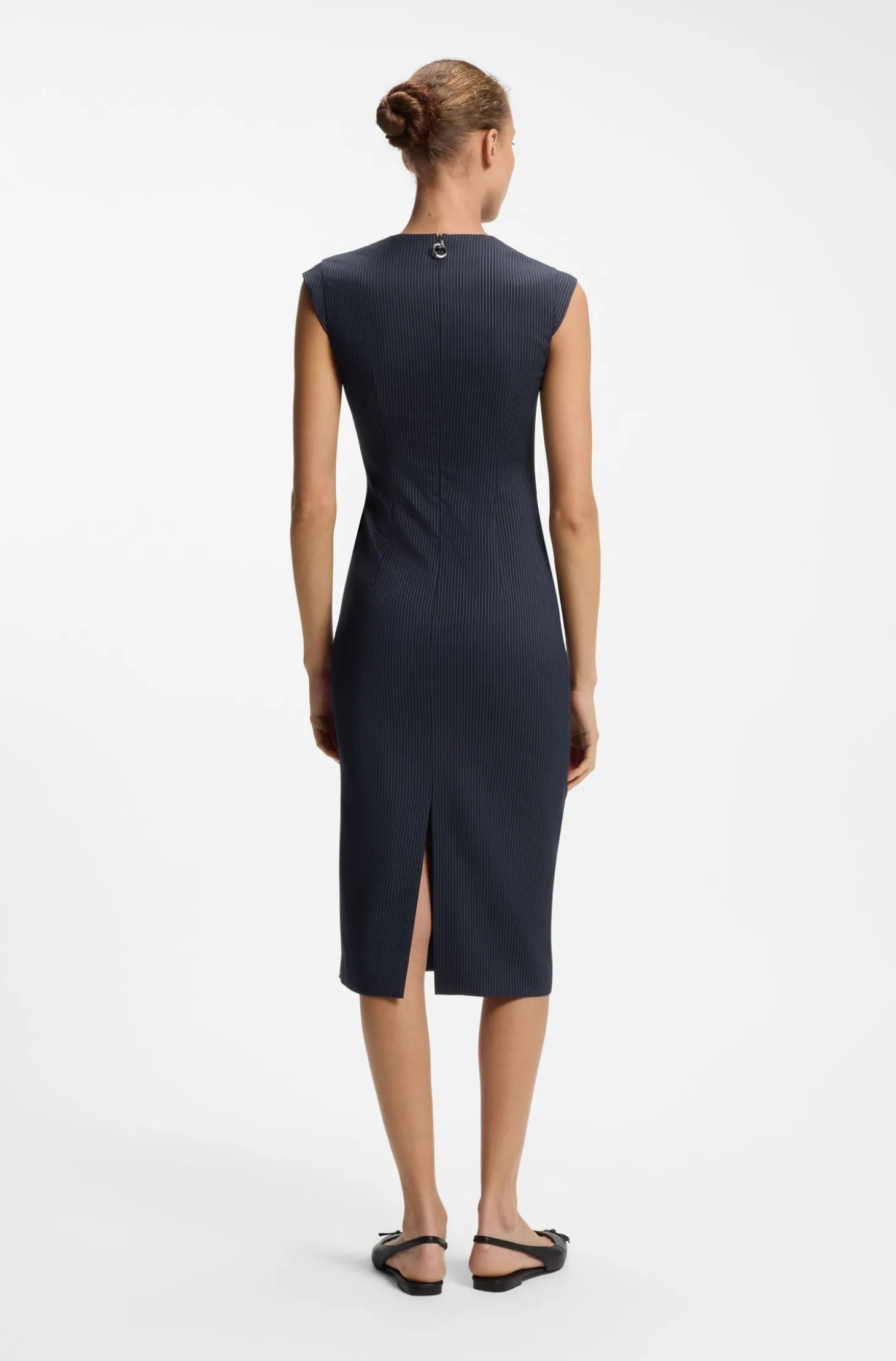 Midikleid mit Drapierung