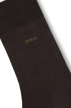 Mittelhohe Logo-Socken aus ägyptischer Baumwolle mit merzerisiertem Finish