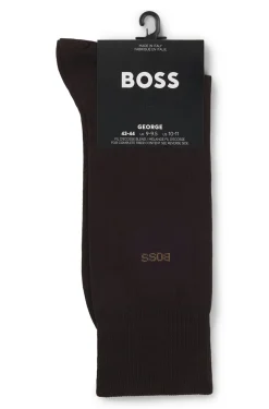 Mittelhohe Logo-Socken aus ägyptischer Baumwolle mit merzerisiertem Finish