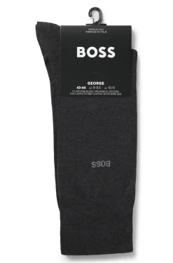 Mittelhohe Logo-Socken aus ägyptischer Baumwolle mit merzerisiertem Finish