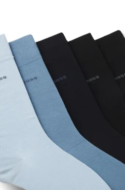Mittelhohe Socken aus Baumwoll-Mix im Fünferpack