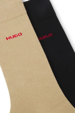 Mittelhohe Socken mit Logos im Zweierpack