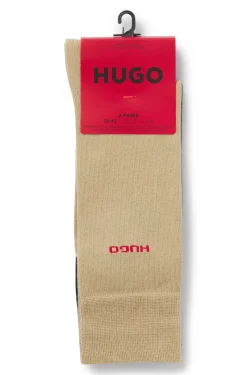 Mittelhohe Socken mit Logos im Zweierpack