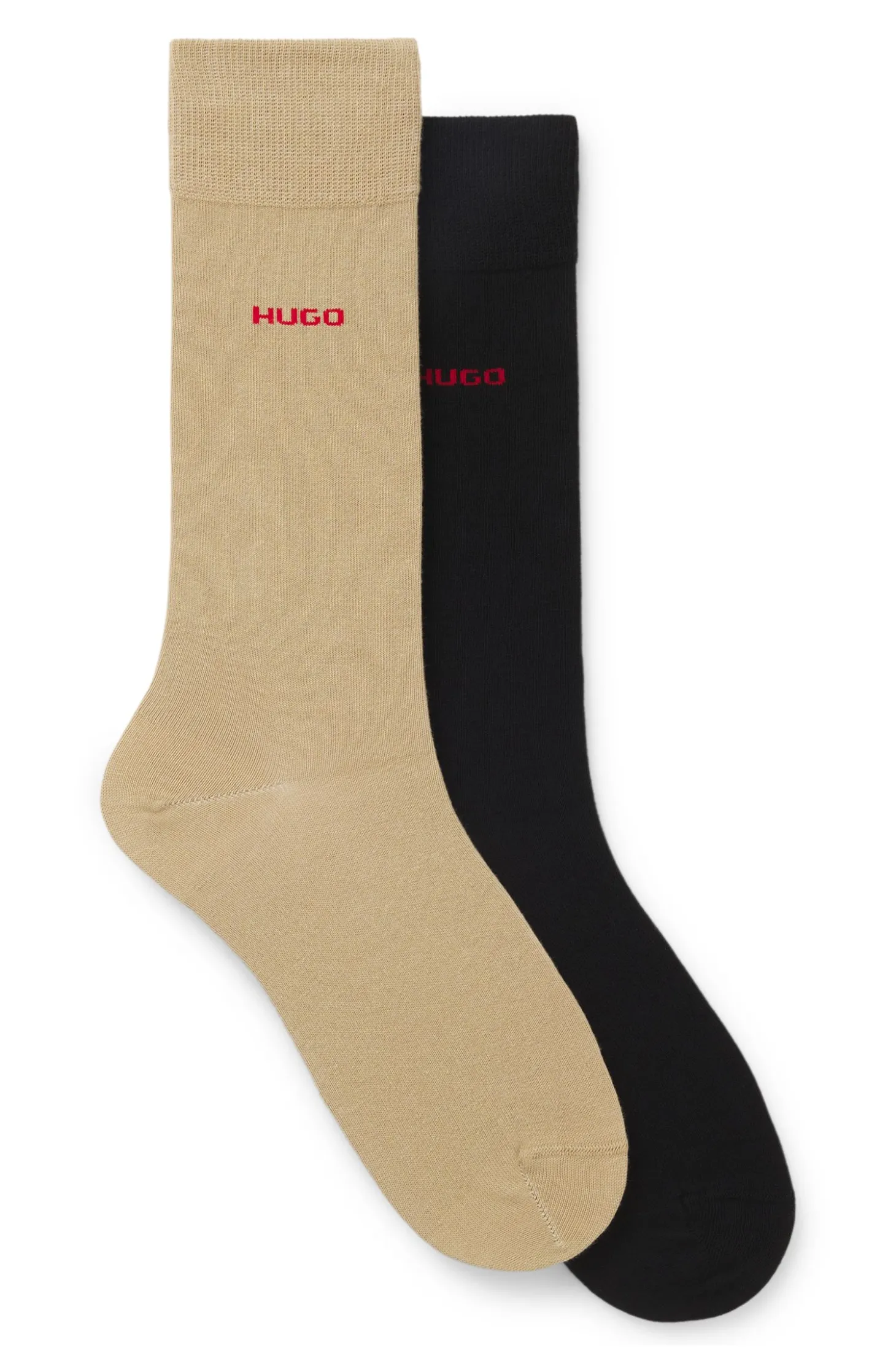 Mittelhohe Socken mit Logos im Zweierpack