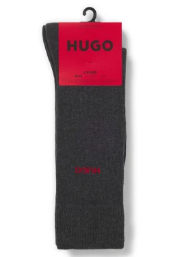 Mittelhohe Socken mit Logos im Zweierpack