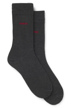 Mittelhohe Socken mit Logos im Zweierpack