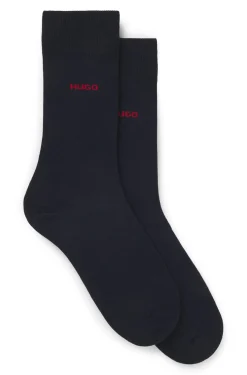 Mittelhohe Socken mit Logos im Zweierpack