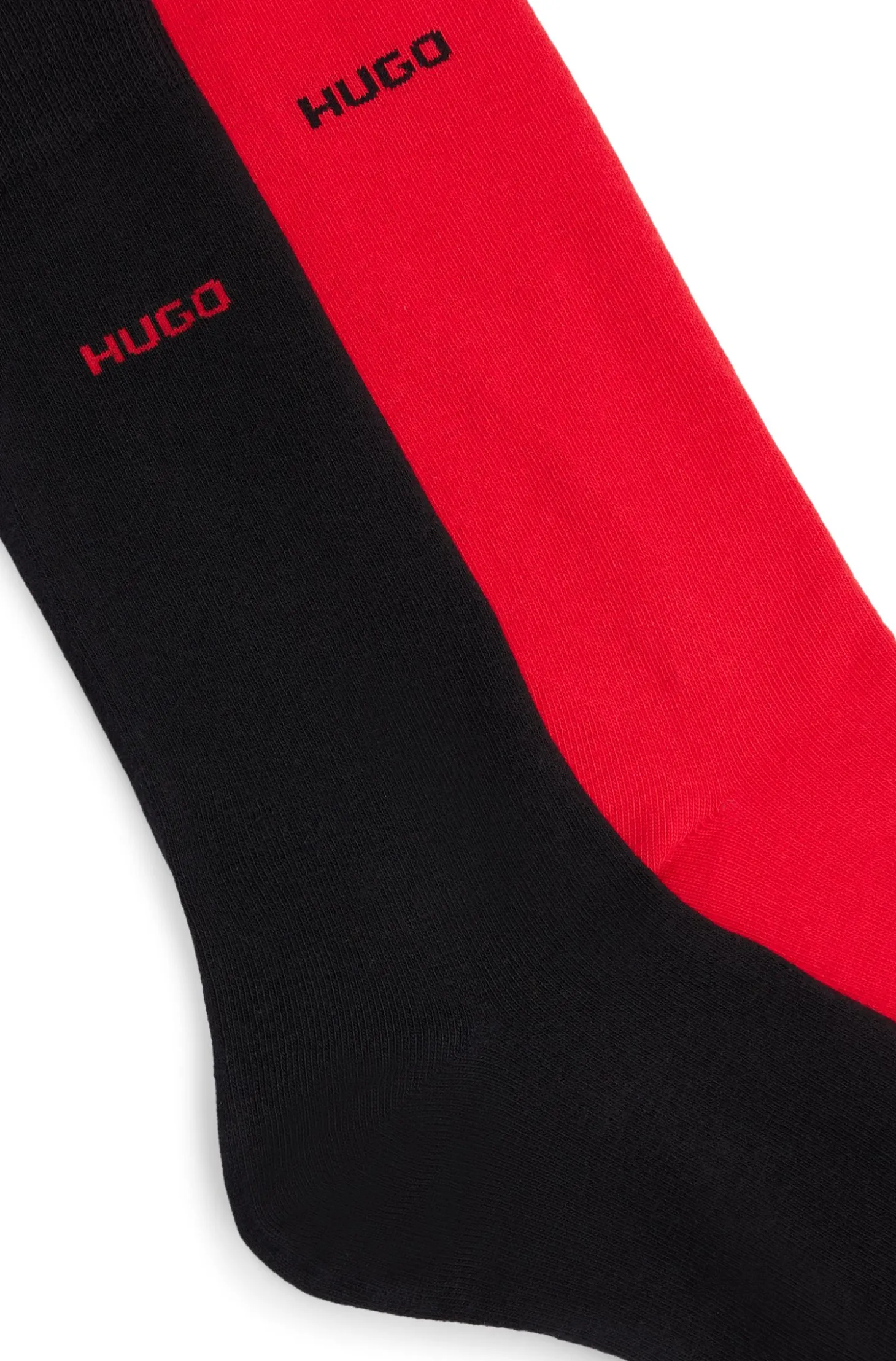Mittelhohe Socken mit Logos im Zweierpack