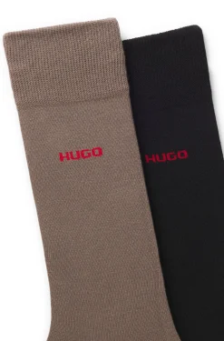 Mittelhohe Socken mit Logos im Zweierpack