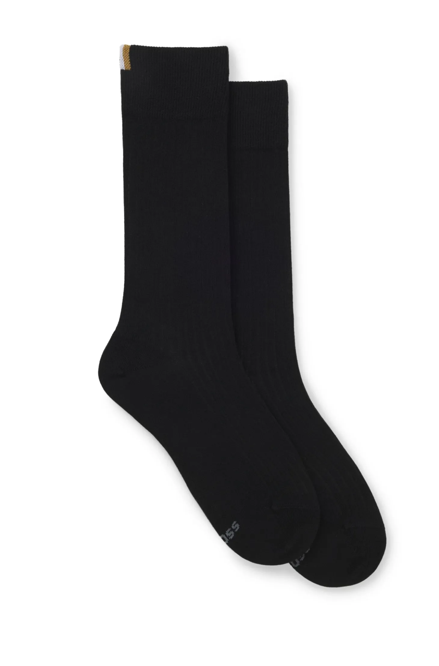 Mittelhohe Socken mit Rippstruktur im Zweierpack