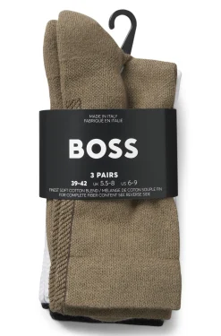 Mittelhohe Socken mit strukturiertem Tape im Dreierpack