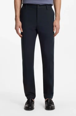 Modern-Fit Hose aus Baumwoll-Mix mit Twill-Struktur