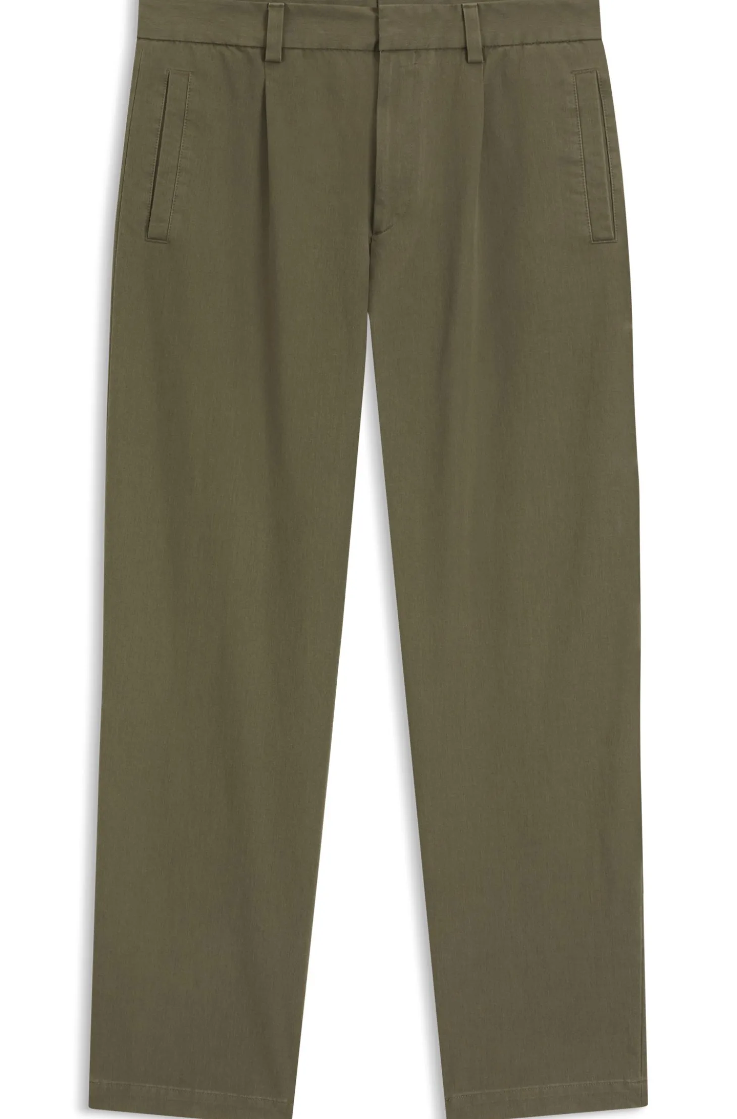 Modern-Fit Hose aus Baumwoll-Mix mit Twill-Struktur