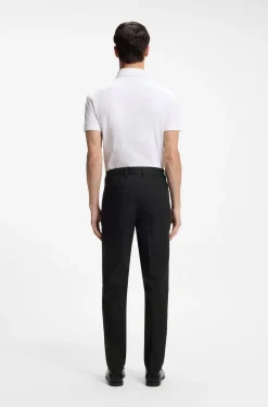 Modern-Fit Hose aus Baumwoll-Mix mit Twill-Struktur