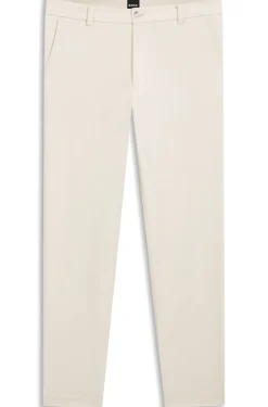 Modern-Fit Hose aus bügelleichtem Baumwoll-Mix mit Twill-Struktur