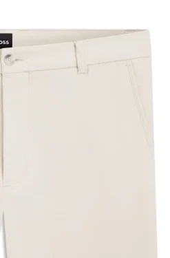 Modern-Fit Hose aus bügelleichtem Baumwoll-Mix mit Twill-Struktur