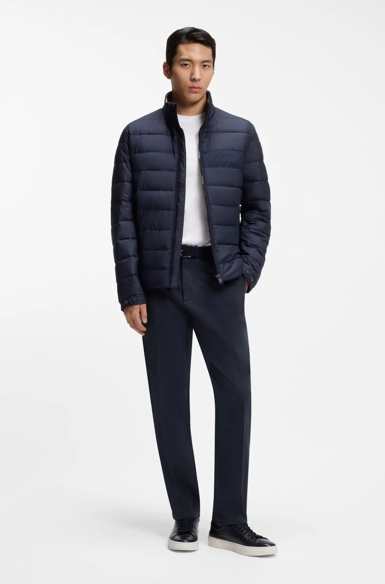Modern-Fit Hose aus elastischer Baumwoll-Gabardine