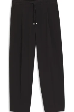 Modern-Fit Hose aus Stretch-Baumwolle mit Seersucker-Struktur