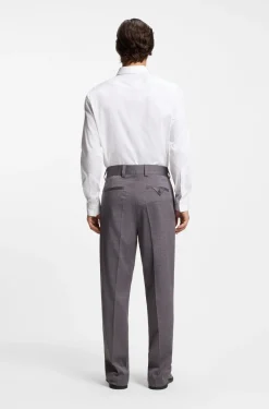 Modern-Fit Hose aus Stretch-Gewebe mit unterbrochenem Karo-Muster
