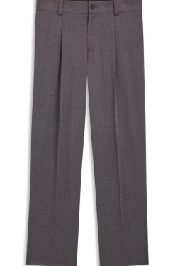 Modern-Fit Hose aus Stretch-Gewebe mit unterbrochenem Karo-Muster