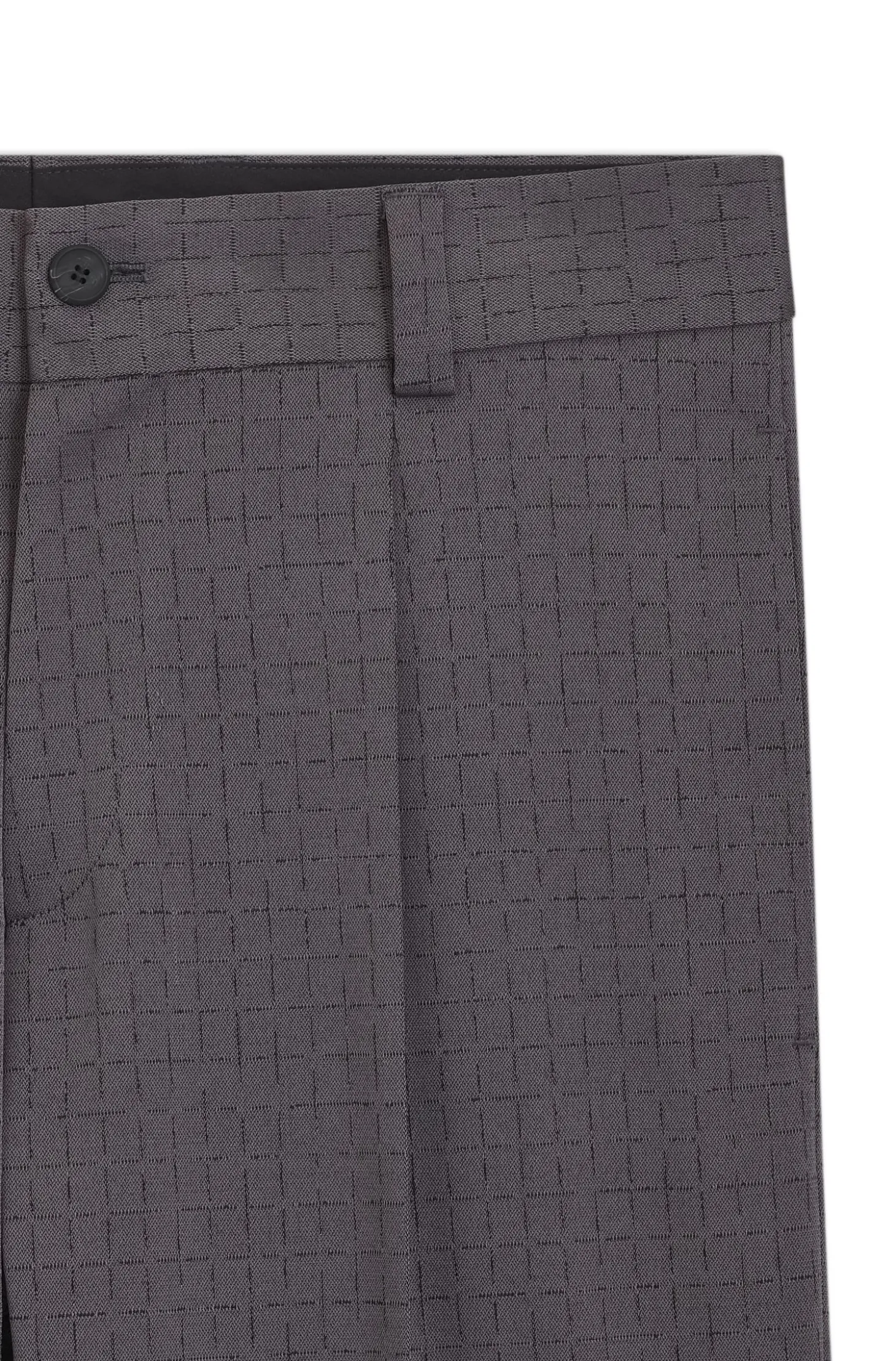 Modern-Fit Hose aus Stretch-Gewebe mit unterbrochenem Karo-Muster