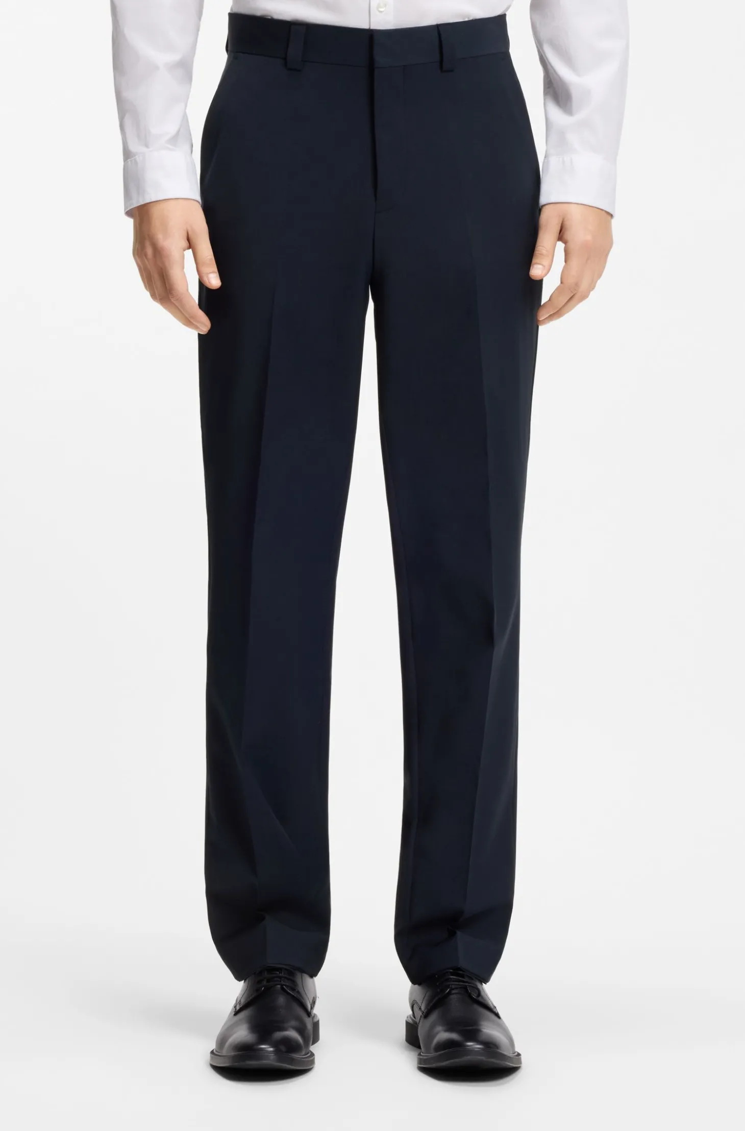 Modern-Fit Hose aus Woll-Mix mit Performance-Stretch