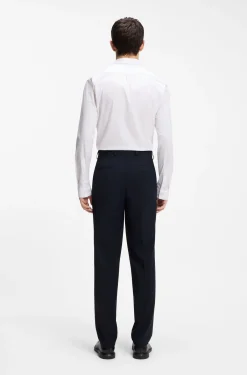 Modern-Fit Hose aus Woll-Mix mit Performance-Stretch