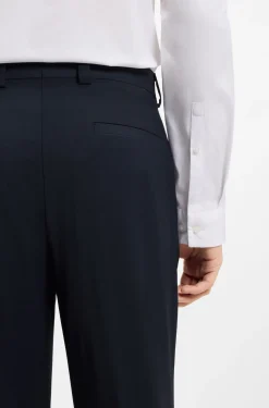 Modern-Fit Hose aus Woll-Mix mit Performance-Stretch