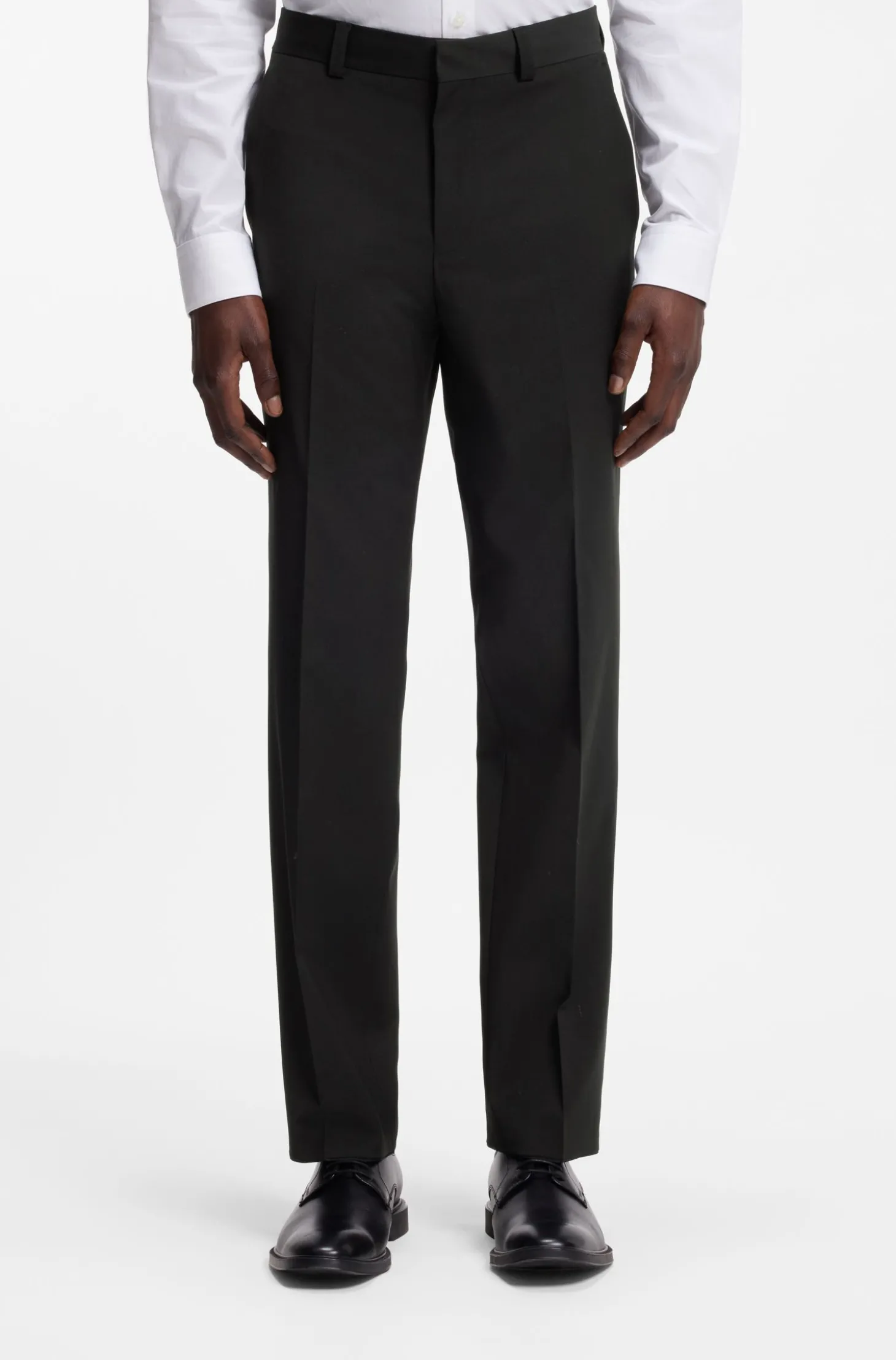 Modern-Fit Hose aus Woll-Mix mit Performance-Stretch