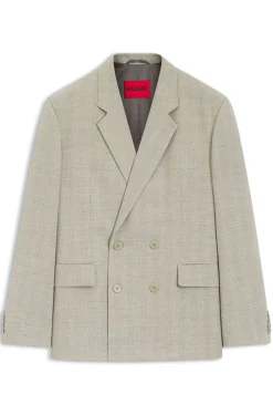 Modern-Fit Jacke mit Fischgrät-Webstruktur