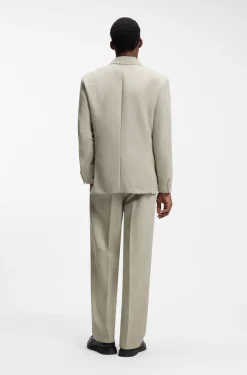 Modern-Fit Jacke mit Fischgrät-Webstruktur