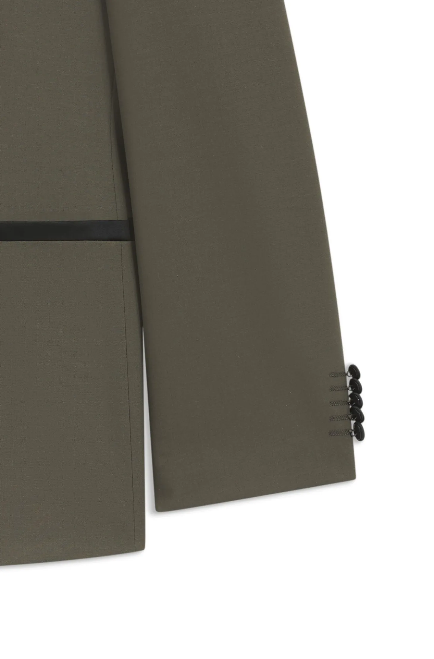 Modern-Fit Popeline-Anzug aus Woll-Mix