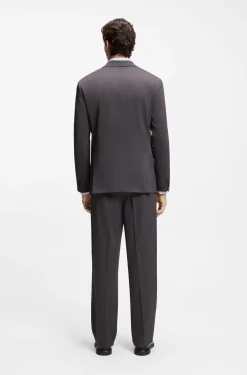 Modern-Fit Sakko aus kariertem Stretch-Gewebe
