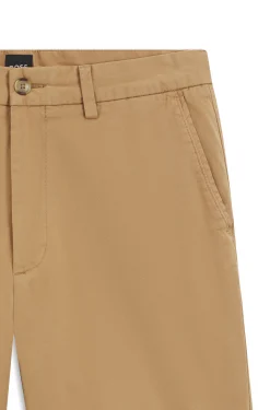 Modern-Fit Shorts aus überfärbtem elastischem Baumwoll-Twill