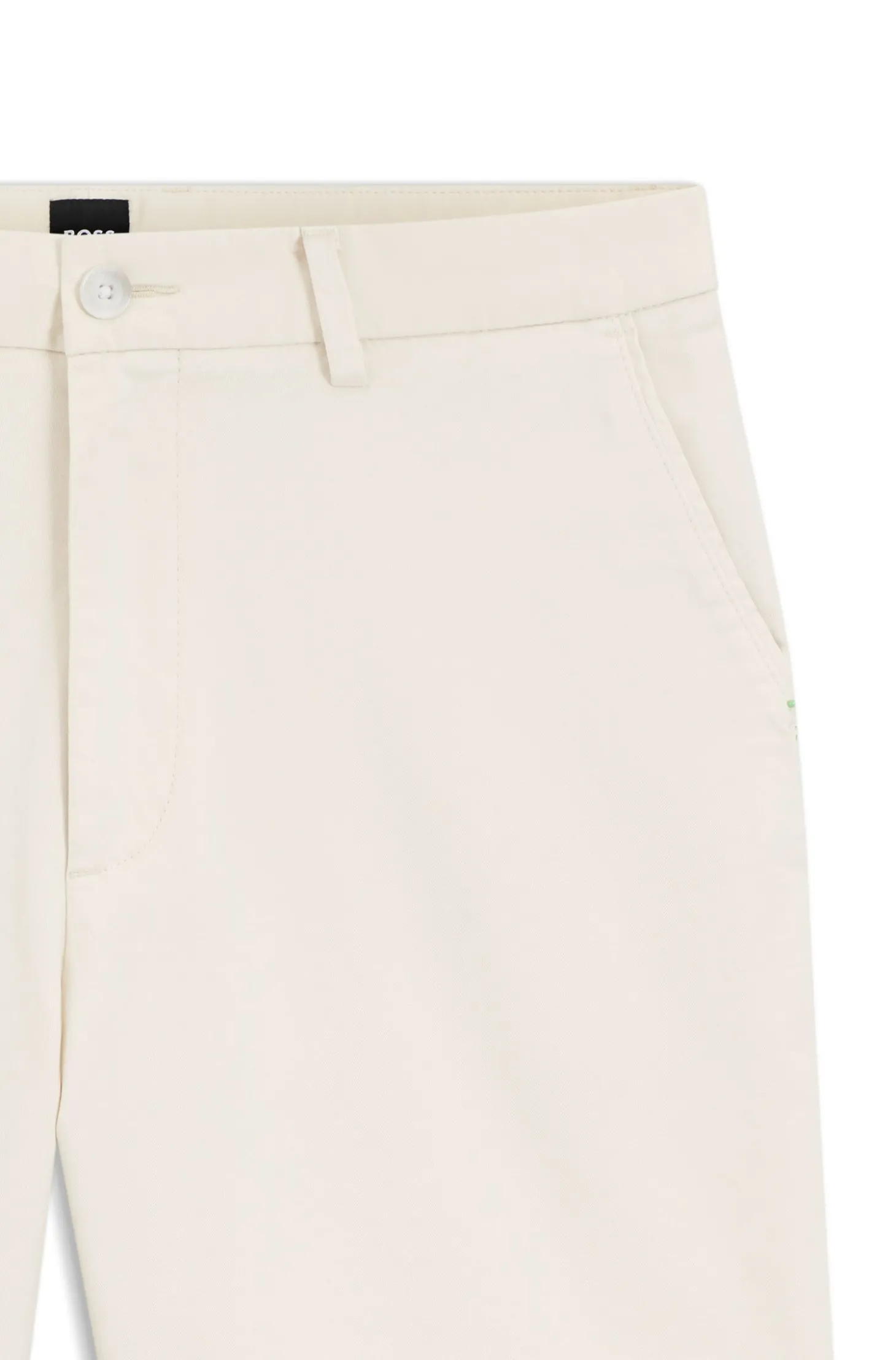 Modern-Fit Shorts aus überfärbtem elastischem Baumwoll-Twill