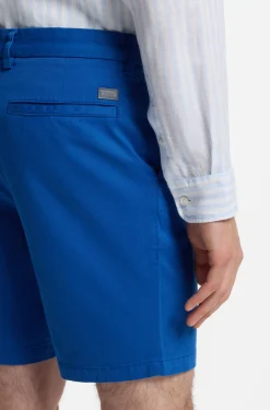Modern-Fit Shorts aus überfärbtem elastischem Baumwoll-Twill