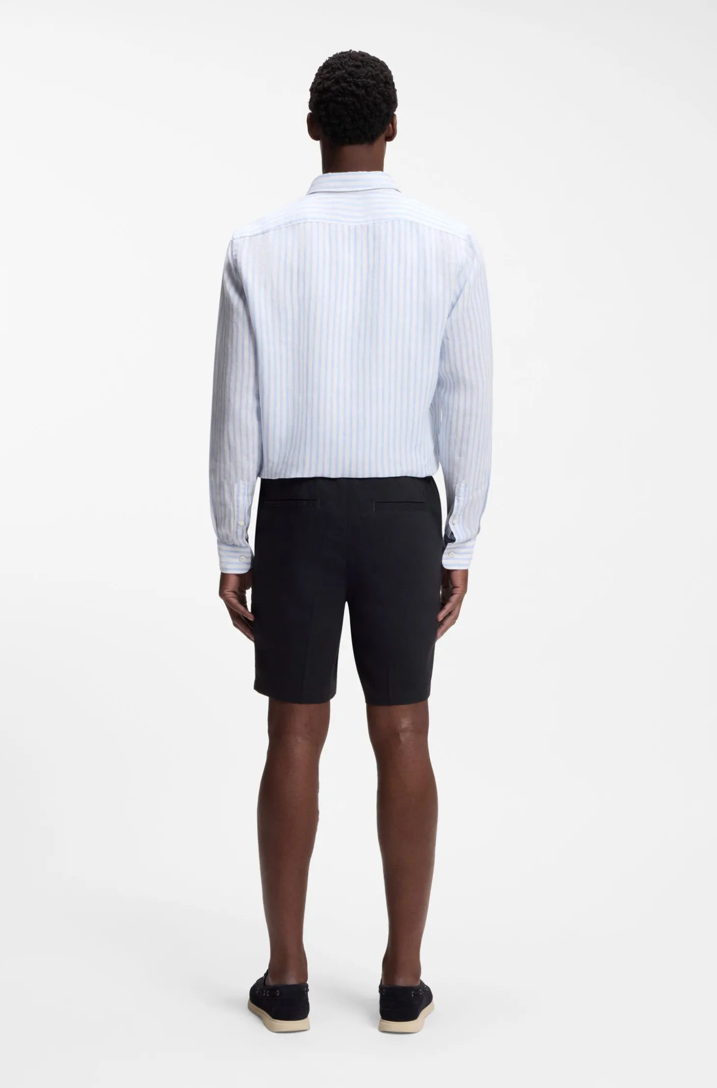 Modern-Fit Shorts aus Leinen-Mix