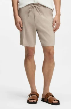 Modern-Fit Shorts aus Leinen-Mix