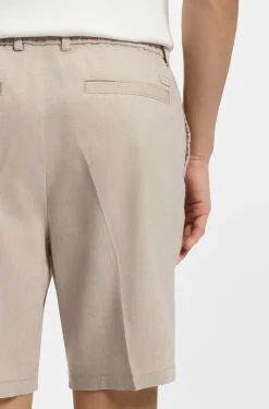 Modern-Fit Shorts aus Leinen-Mix