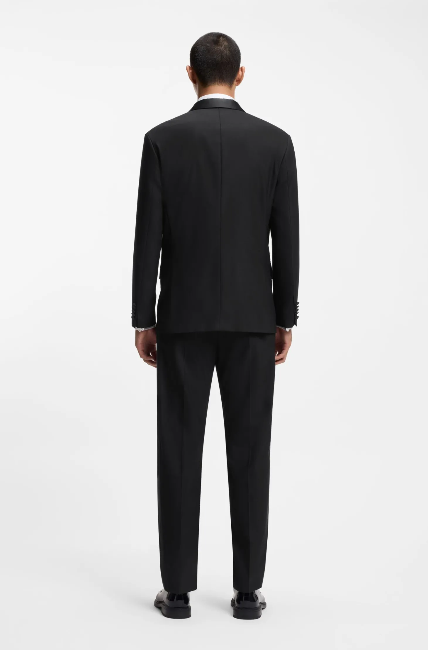 Modern-Fit Smoking-Jacke mit Schalkragen