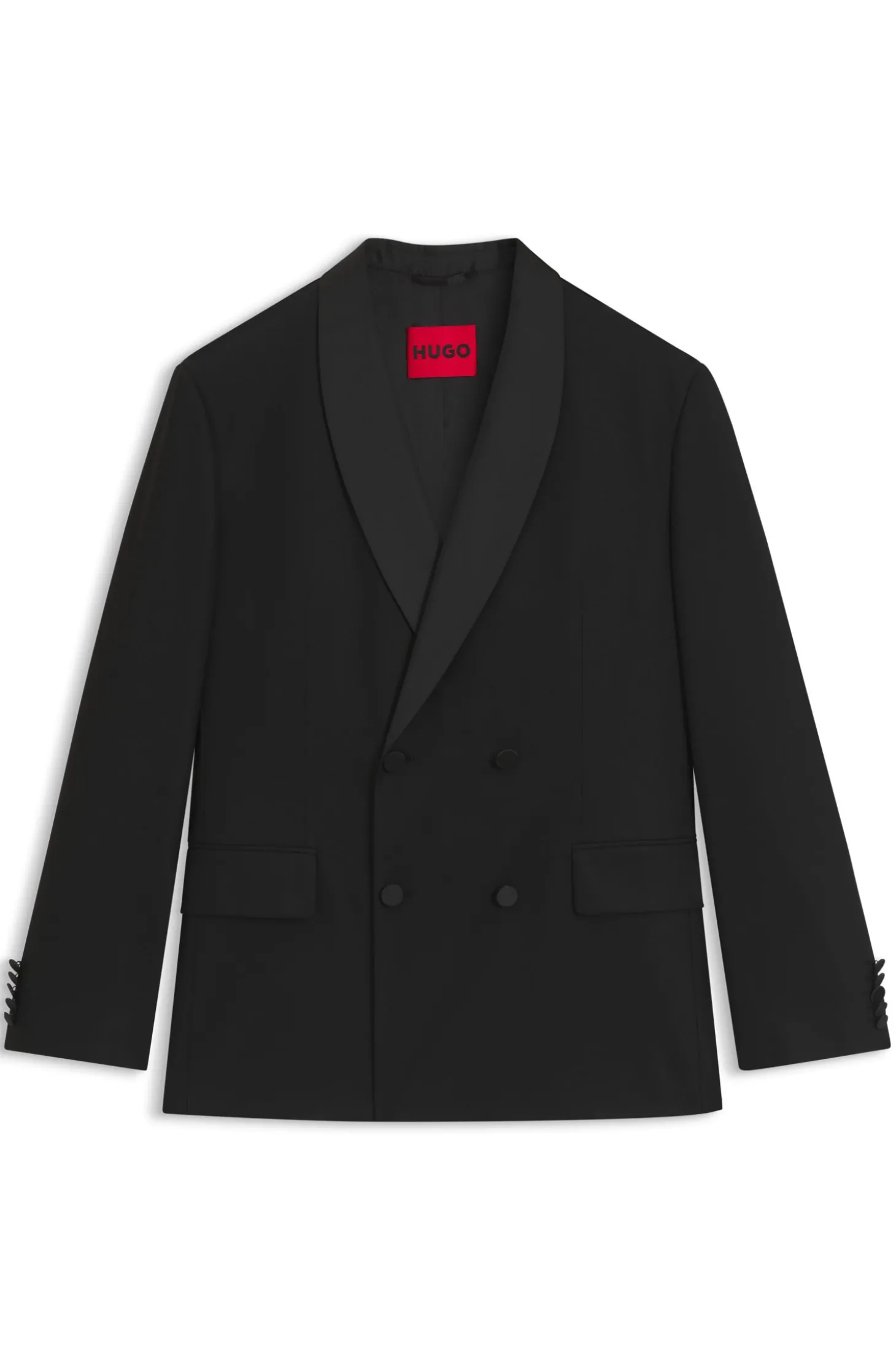 Modern-Fit Smoking-Jacke mit Schalkragen