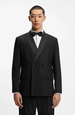 Modern-Fit Smoking-Jacke mit Schalkragen