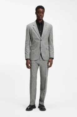 Modern-Fit Zweiteiler aus Sharkskin-Gewebe