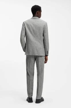 Modern-Fit Zweiteiler aus Sharkskin-Gewebe