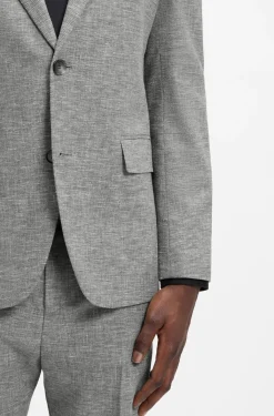 Modern-Fit Zweiteiler aus Sharkskin-Gewebe
