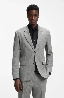 Modern-Fit Zweiteiler aus Sharkskin-Gewebe